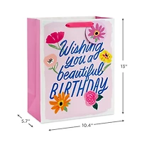 13" Floral Beauty on Pink Large Birthday Gift Bag for only USD 4.49 | Hallmark