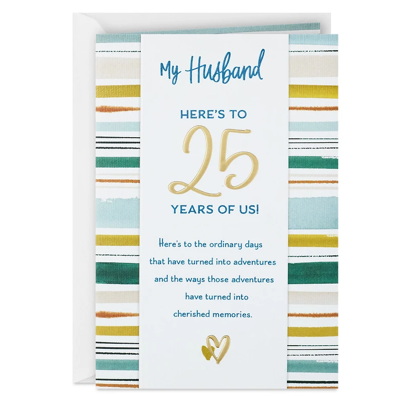 Adventures and Memories 25th Anniversary Card for Husband for only USD 5.99 | Hallmark