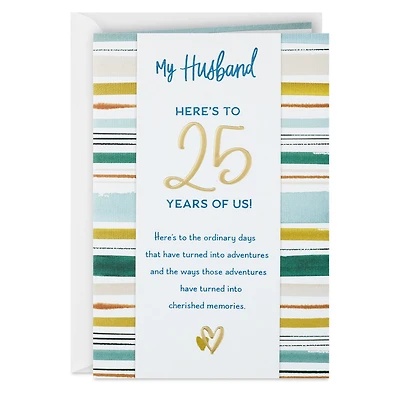 Adventures and Memories 25th Anniversary Card for Husband for only USD 5.99 | Hallmark
