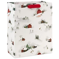 9.6" Snowy Country Scenes Medium Holiday Gift Bag for only USD 3.49 | Hallmark