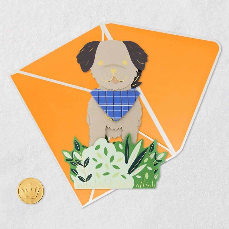 Pawsitively Amazing Puppy Dog Pop-Up Paper Craft Father's Day Card for only USD 5.99 | Hallmark