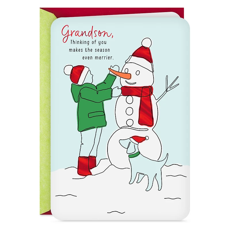You Make the Season Merrier Christmas Card for Grandson for only USD 3.99 | Hallmark