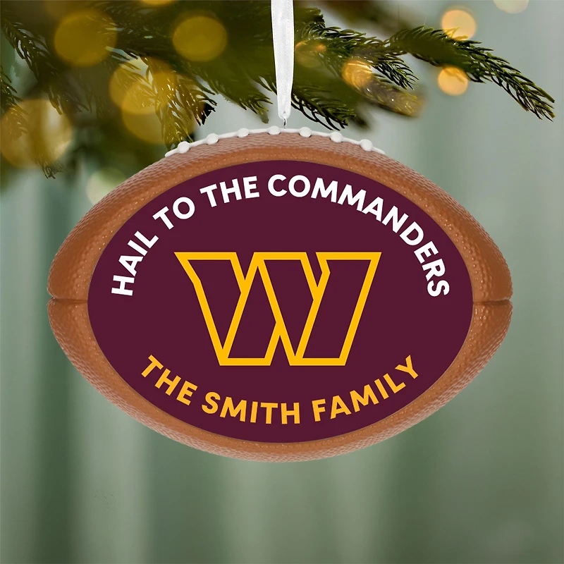 NFL Washington Commanders Football Personalized Ornament, Custom Text for only USD 30.99 | Hallmark