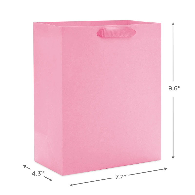 9.6" Solid Pink Medium Gift Bag for only USD 3.49 | Hallmark