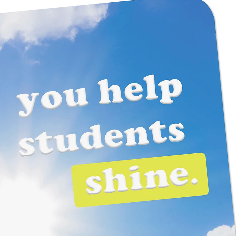 You Help Students Shine Thank You Card for only USD 2.99 | Hallmark