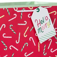 15" Merry Candy Canes on Red Extra-Deep Christmas Gift Bag for only USD 5.49 | Hallmark