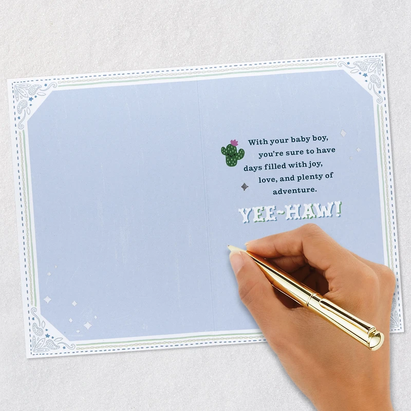 Howdy and Yee-Haw New Baby Boy Card for only USD 4.99 | Hallmark