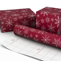 Snowflakes on Red Christmas Wrapping Paper Roll, 22.5 sq. ft. for only USD 4.99 | Hallmark