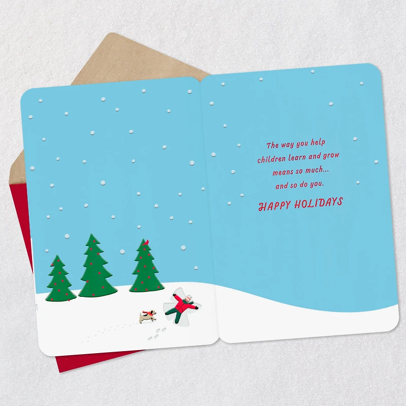 You Make Kids Happy Christmas Card for Child Caregiver for only USD 3.99 | Hallmark