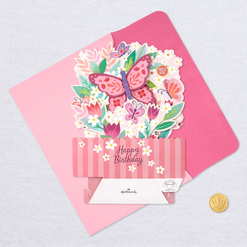 Butterfly Bouquet Musical 3D Pop-Up Birthday Card With Motion for only USD 11.99 | Hallmark