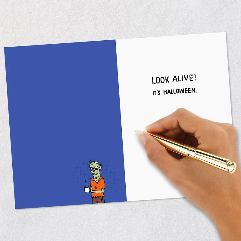 Coffee-Deprived and Zombie-Like Funny Halloween Card for only USD 3.69 | Hallmark
