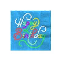 "Happy Birthday" on Blue Cocktail Napkins, Pack of 16 for only USD 4.49 | Hallmark