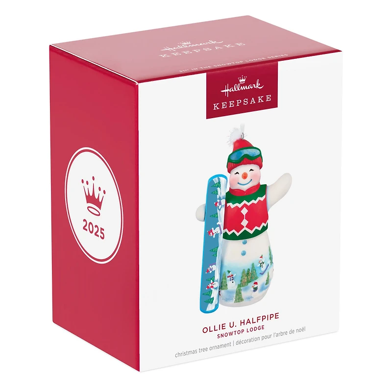 Snowtop Lodge Ollie U. Halfpipe Porcelain Ornament for only USD 28.99 | Hallmark