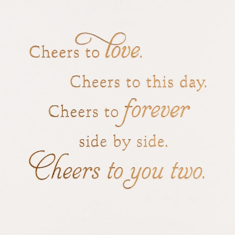 Cheers to You Two Wedding Card for only USD 4.59 | Hallmark