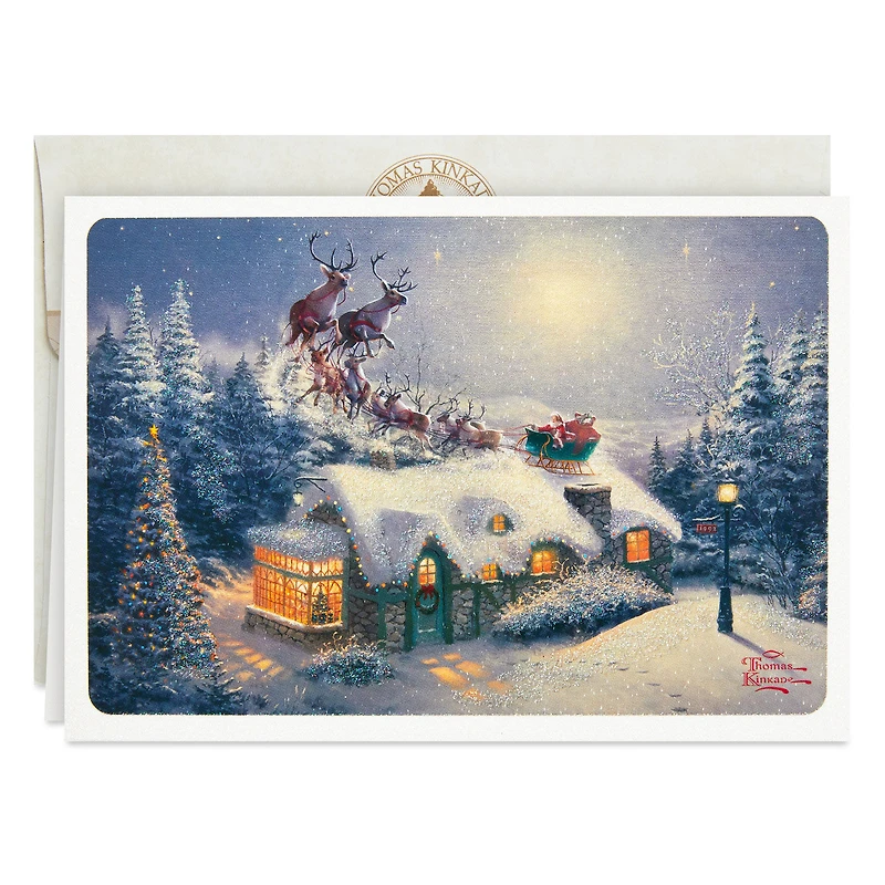 Thomas Kinkade Santa and Sleigh Boxed Christmas Cards, Pack of 16 for only USD 15.49 | Hallmark
