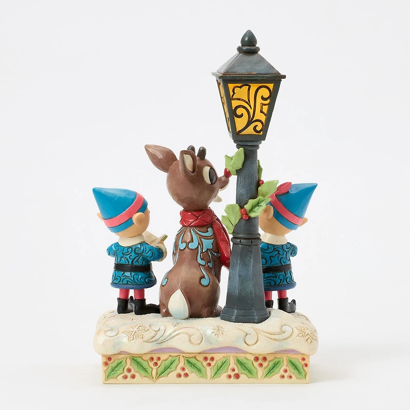 Jim Shore Rudolph and Elves Caroling Light-Up Figurine, 8.4" for only USD 74.99 | Hallmark