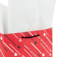 8.8" Diagonal Hearts and Stripes 3-Pack Medium Valentine's Day Gift Bags With Tissue Paper for only USD 10.49 | Hallmark