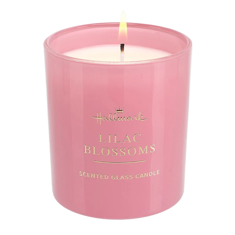 Lilac Blossoms Scented Pink Glass Candle, 8 oz. for only USD 19.99 | Hallmark
