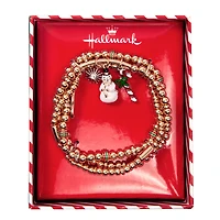 Hallmark Gold Christmas Stretch Charm Bracelets, Set of 3 for only USD 28.00 | Hallmark