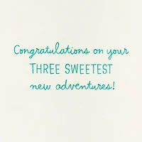 Triple the Love New Baby Triplets Card for only USD 2.99 | Hallmark