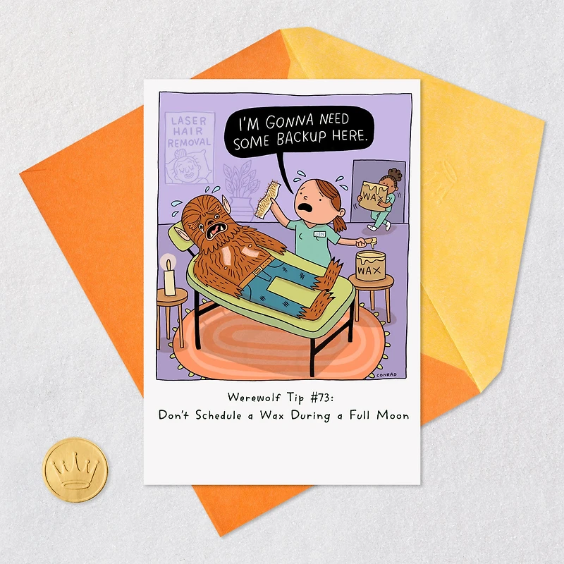Werewolf's Hairy Situation Funny Halloween Card for only USD 3.69 | Hallmark