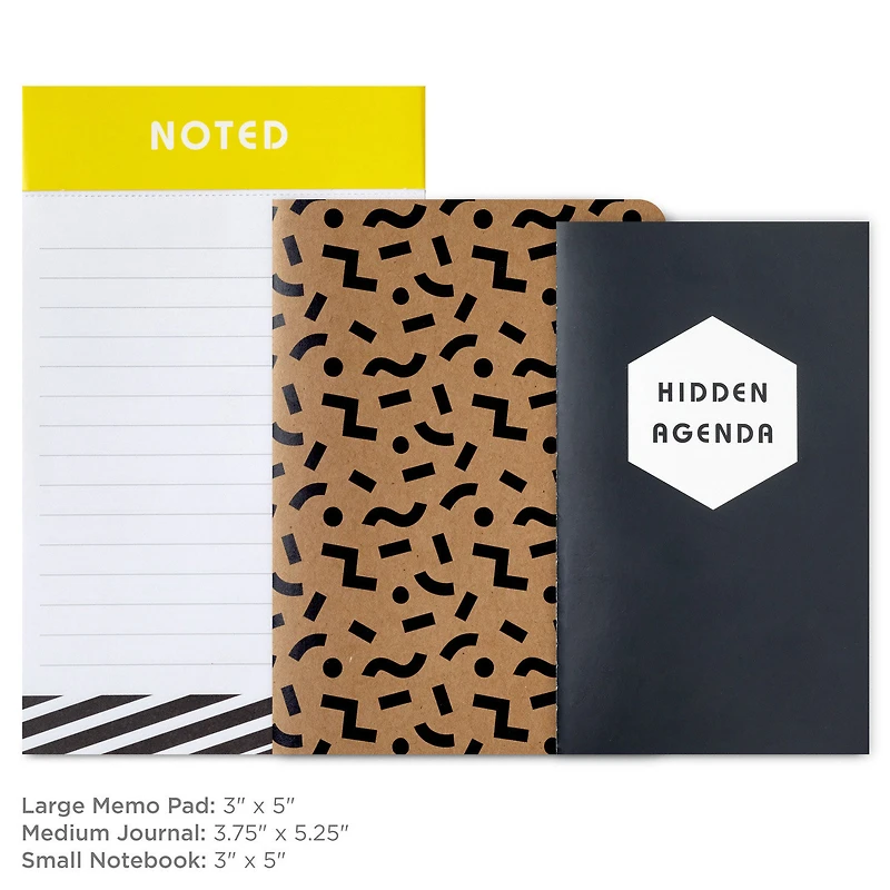 Black and White Notebook and Memo Pad Set for only USD 11.99 | Hallmark