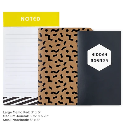 Black and White Notebook and Memo Pad Set for only USD 11.99 | Hallmark