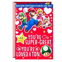 Nintendo Super Mario™ Valentine's Day Card With Puffy Stickers for only USD 5.99 | Hallmark