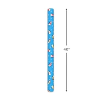 Playful Penguins on Blue Jumbo Holiday Wrapping Paper Roll, 90 sq. ft. for only USD 9.99 | Hallmark