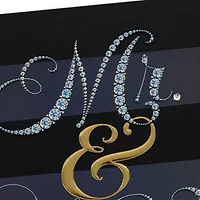 Mr. & Mrs. Diamond Script on Black Wedding Card for only USD 6.99 | Hallmark