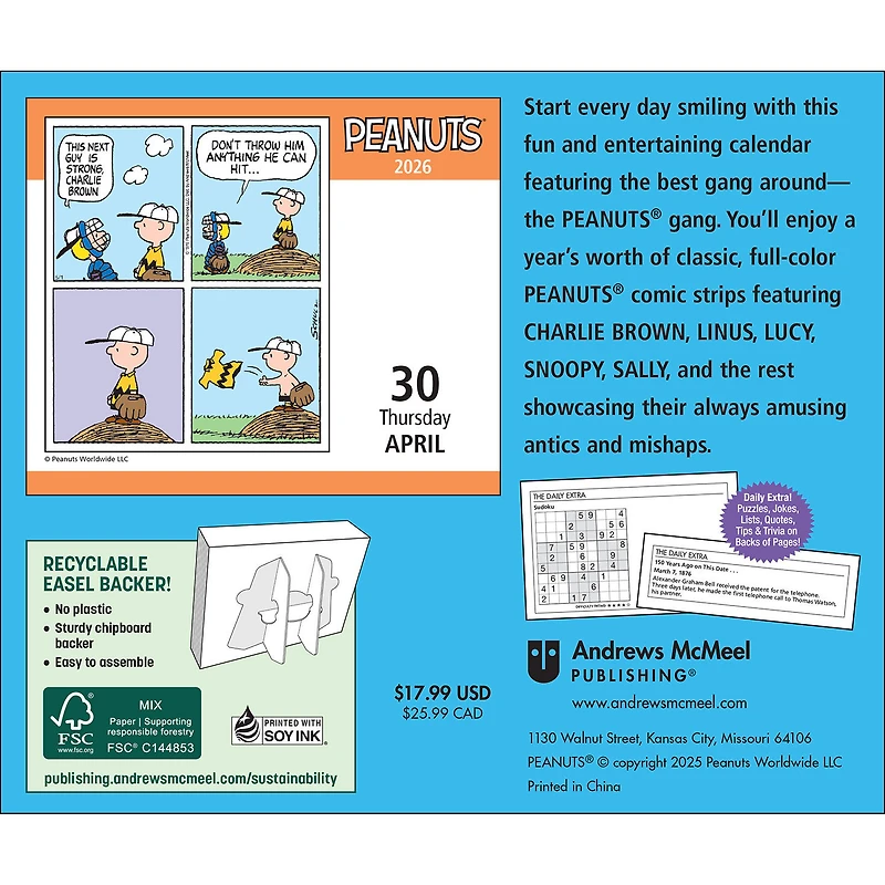 Peanuts 2026 Daily Desktop Calendar for only USD 17.99 | Hallmark