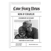 Love Story News Custom Anniversary Card for only USD 4.99 | Hallmark