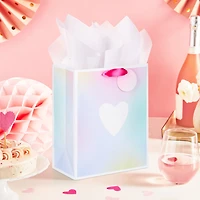9.6" Iridescent Heart Medium Valentine's Day Gift Bag With Tissue Paper for only USD 6.99 | Hallmark