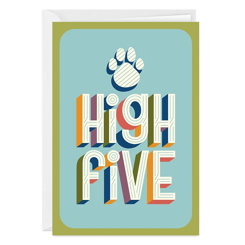 High Five Pet Pawprint Custom Card for only USD 4.99 | Hallmark