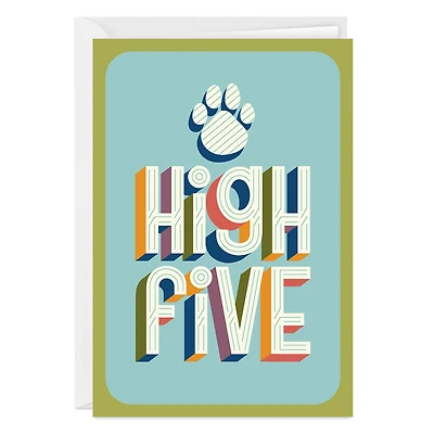 High Five Pet Pawprint Custom Card for only USD 4.99 | Hallmark