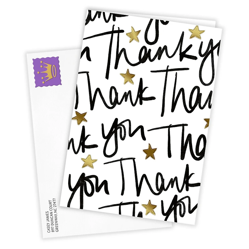 Gold Stars Custom Thank You Card for only USD 4.99 | Hallmark