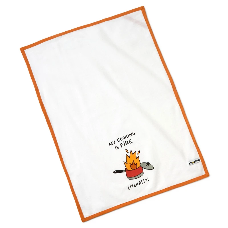 My Cooking Is Fire Funny Tea Towel, 18x26 for only USD 14.99 | Hallmark