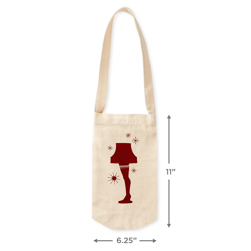 11" A Christmas Story™ Leg Lamp Canvas Fabric Wine Gift Tote for only USD 6.99 | Hallmark