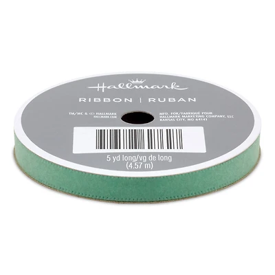 0.3" Blue-Green Velvet Holiday Ribbon, 15' for only USD 3.99 | Hallmark