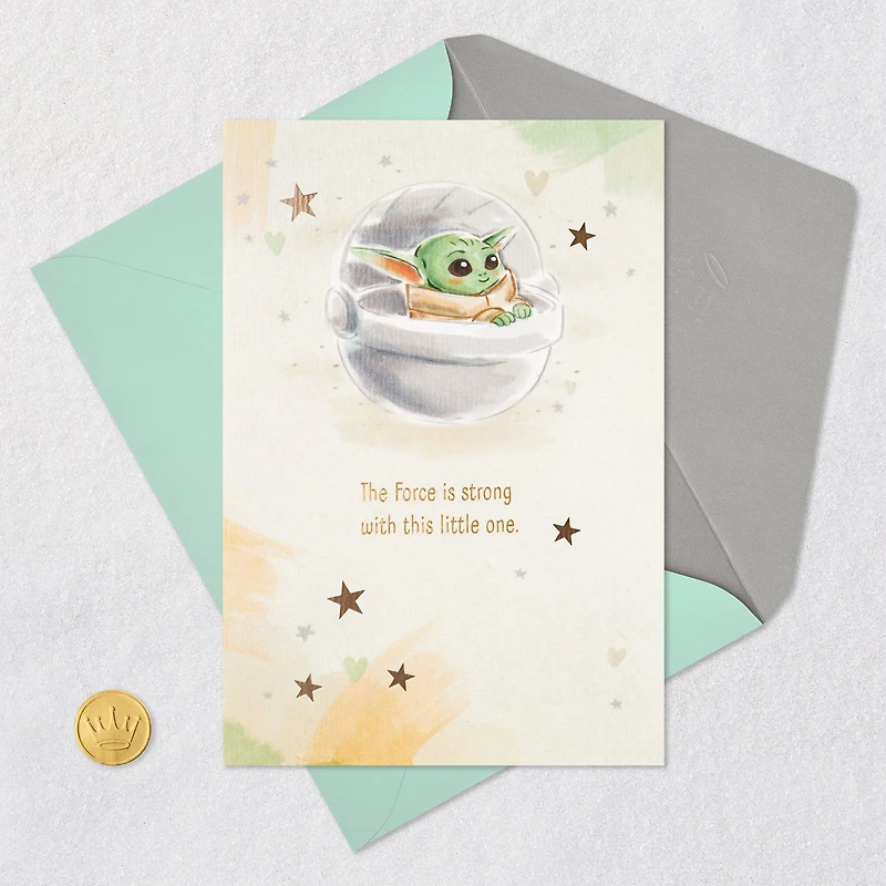 Star Wars: The Mandalorian™ Grogu™ The Force Is Strong New Baby Card for only USD 5.99 | Hallmark