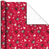 Disney Mickey and Minnie Treats on Red Jumbo Christmas Wrapping Paper Roll, 70 sq. ft. for only USD 9.99 | Hallmark