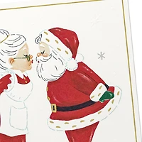 Vintage Kissing Santa and Mrs. Claus Romantic Christmas Card for only USD 5.59 | Hallmark
