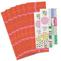 Wavy Pink Plaid on Red Tissue Paper Wrapping Kit for only USD 2.99 | Hallmark