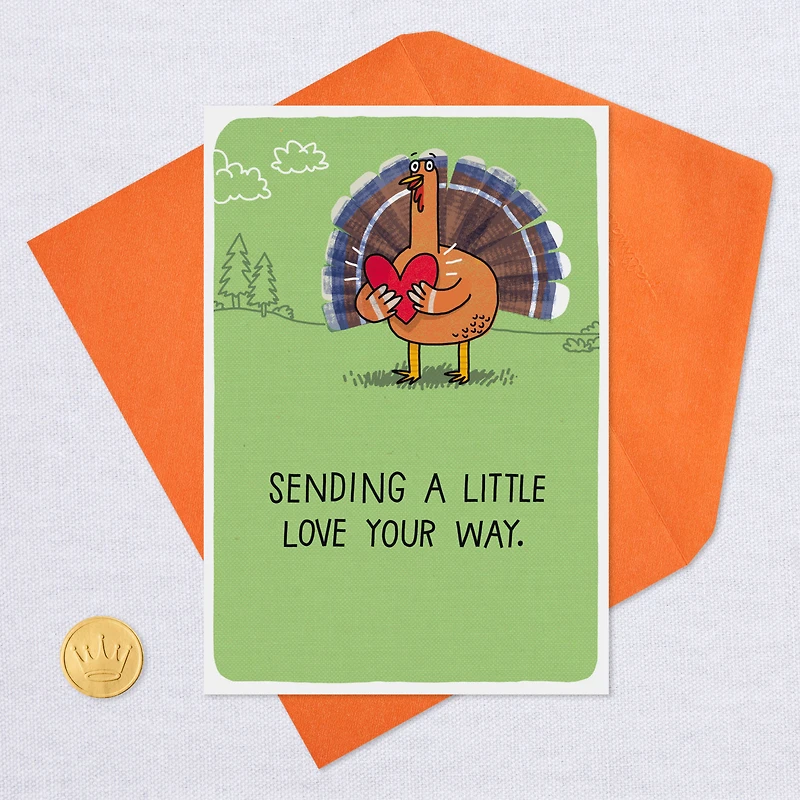 Turkey Sending a Little Love Thanksgiving Card for only USD 3.49 | Hallmark