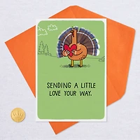 Turkey Sending a Little Love Thanksgiving Card for only USD 3.49 | Hallmark