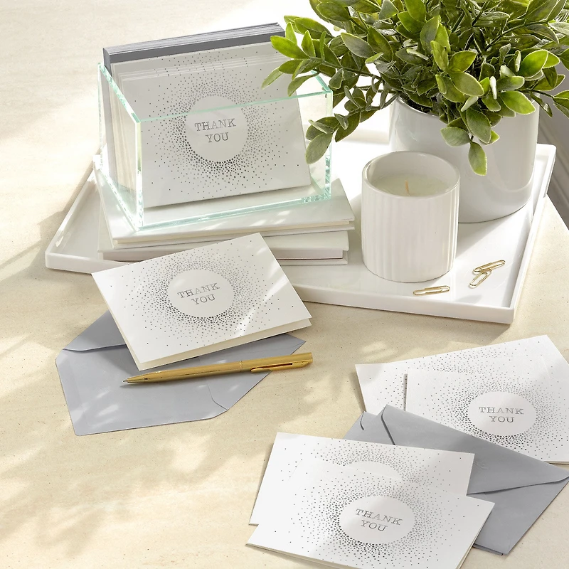 Silver Sparkle Blank Thank You Notes, Pack of 10 for only USD 10.49 | Hallmark
