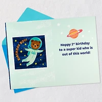 Out of this World First Birthday Card for Grandson With Sticker for only USD 3.99 | Hallmark