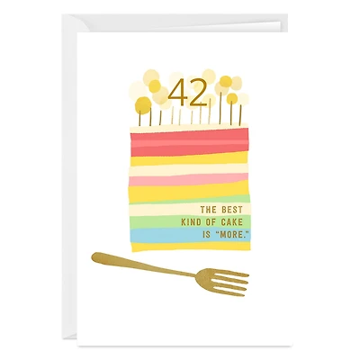 Custom Number Cake Milestone Birthday Card for only USD 4.99 | Hallmark