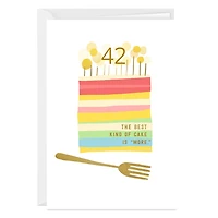 Custom Number Cake Milestone Birthday Card for only USD 4.99 | Hallmark