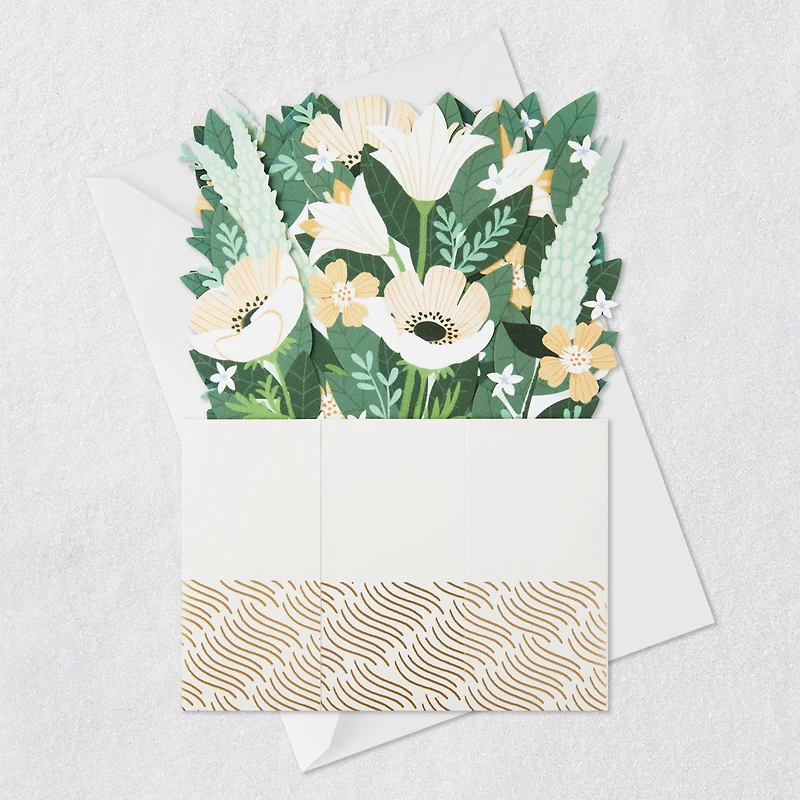 Happy Thoughts Flower Bouquet in Vase 3D Pop-Up Card for only USD 7.99 | Hallmark
